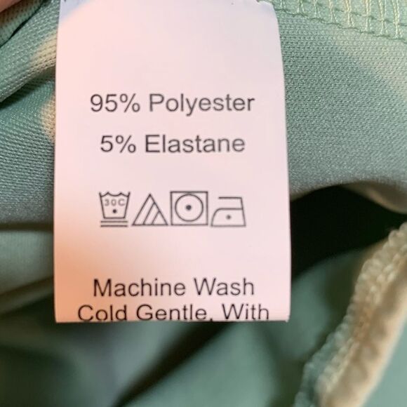 🔴SHEIN 3XL Sage Green Halter Jumpsuit with Split Leg EUC measurements in pics - Picture 7 of 8